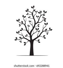 Black Tree Vector Illustration Stock Vector (Royalty Free) 692288941 ...