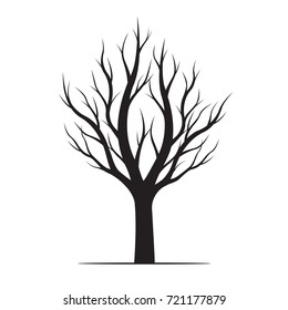 Black Vector Simple Tree Without Leaves Stock Vector (Royalty Free ...