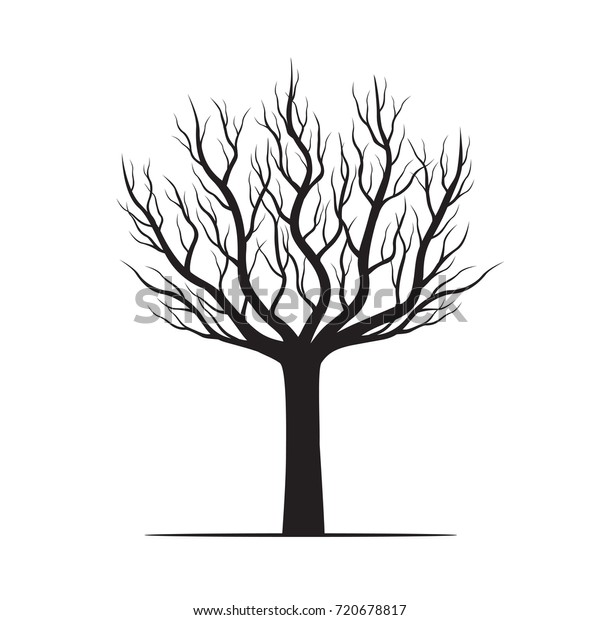 Black Tree Vector Illustration Stock Vector (Royalty Free) 720678817 ...