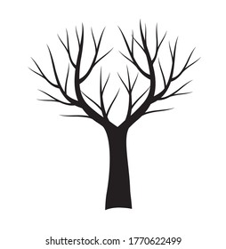 Black Vector Simple Tree Without Leaves Stock Vector (Royalty Free ...