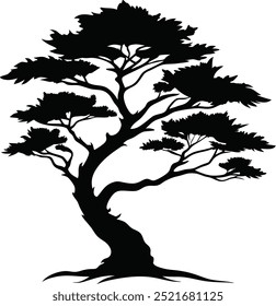 Black Tree Vector  Stock Illustration