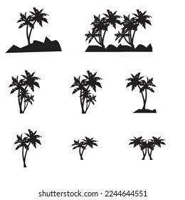 diseño de árboles negros sobre fondo blanco