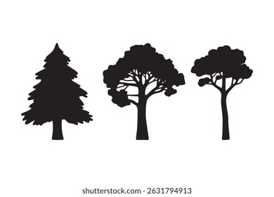 The black trees vector illustration