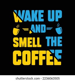 black trendy cafe, coffee t shirt design concept for coffee day