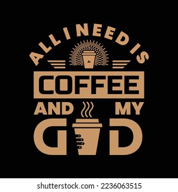 black trendy cafe, coffee t shirt design concept for coffee day
