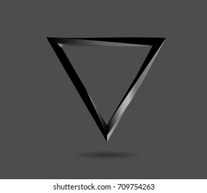 Black triangle, abstract background