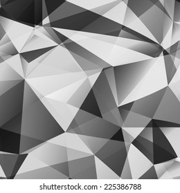 Black Triangle Abstract Background. Vector Pattern of Geometric Shapes