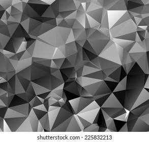 Black Triangle Abstract Background. Vector Pattern of Geometric Shapes