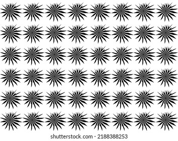 black triangle arranged in a circle on a white background