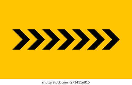 black triangle arrow on yellow background, abstract geometric pattern