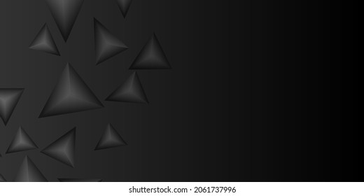 Black triangle background vector design