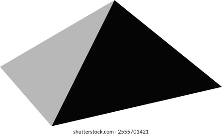 black triangle design, black pyramid vector