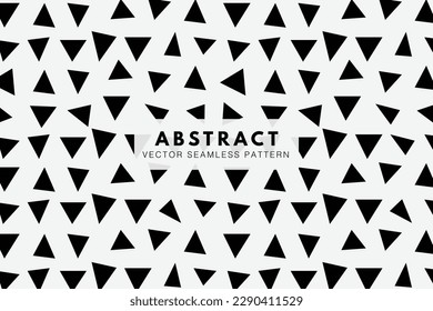 Black triangle geometric shapes abstract seamless repeating pattern
