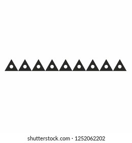black triangle line monochrome design element vector graphic