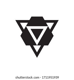 Black Triangle logo design vector