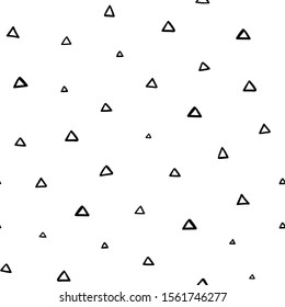 Black triangle pattern on white background. Great for wallpaper, web background, wrapping paper, fabric, packaging, greeting cards, invitations and more.