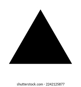 Black triangle silhouette icon. Vector.