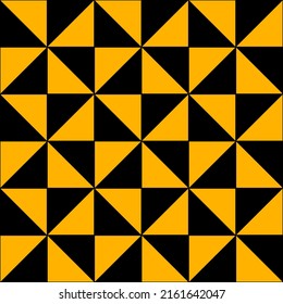 Black triangle in square pattern for making a background. 