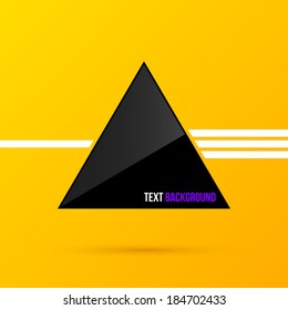 Black triangle text background. EPS10