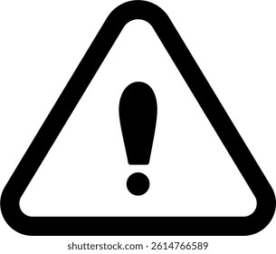 Black Triangle Warning Sign Vector