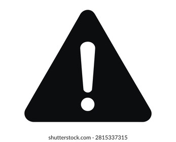 Black Triangle Warning Symbol With Exclamation Mark Inside