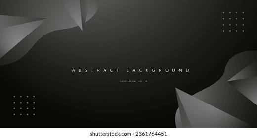 Black triangle wave vector background for corporate concept, template, poster, brochure, website, flyer design. Vector illustration