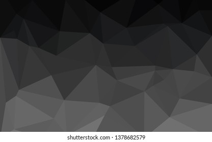 Black triangles background. Abstract polygonal illustration. Vector geometric image.