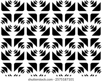 Black triangles pattern. Simple motif. You can choose the color of the bottom layer for this image. Background, seamless pattern, wrapping paper, clothing prints, fabric patterns, scarf, wallpaper