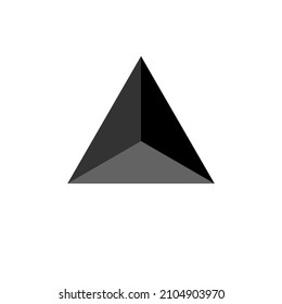 pico de pirámide triangular negra en fondo blanco