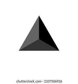 black triangular pyramid peak on a white background