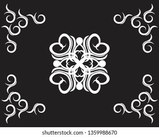 Black tribal background icon template