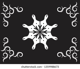 Black tribal background icon template