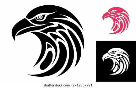 Black tribal rooster vector illustration symbol mascot design on white