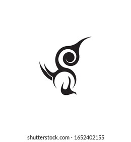 Black tribal tattoo abstract background 