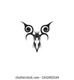 Black tribal tattoo abstract background 