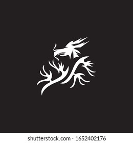 Black tribal tattoo abstract background 