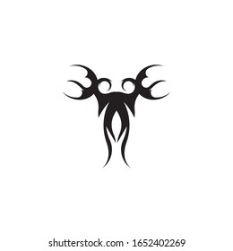 Black tribal tattoo abstract background 