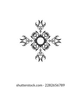 Black Tribal Tattoo Abstract Symbol Template