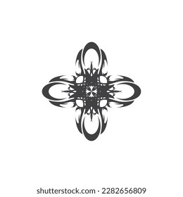 Black Tribal Tattoo Abstract Symbol Template