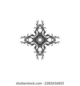 Black Tribal Tattoo Abstract Symbol Template