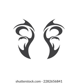 Black Tribal Tattoo Abstract Symbol Template