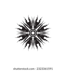 Black Tribal Tattoo Abstract Symbol Template