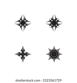 Black Tribal Tattoo Abstract Symbol Template