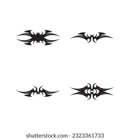 Black Tribal Tattoo Abstract Symbol Template