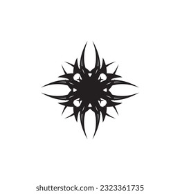 Black Tribal Tattoo Abstract Symbol Template