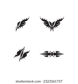 Black Tribal Tattoo Abstract Symbol Template