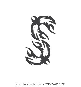 Black Tribal Tattoo Abstract Symbol Template