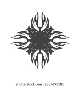 Black Tribal Tattoo Abstract Symbol Template