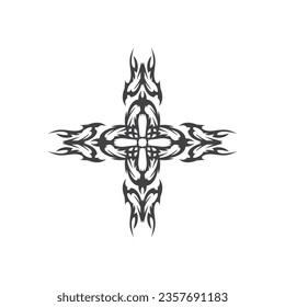 Black Tribal Tattoo Abstract Symbol Template