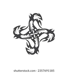 Black Tribal Tattoo Abstract Symbol Template